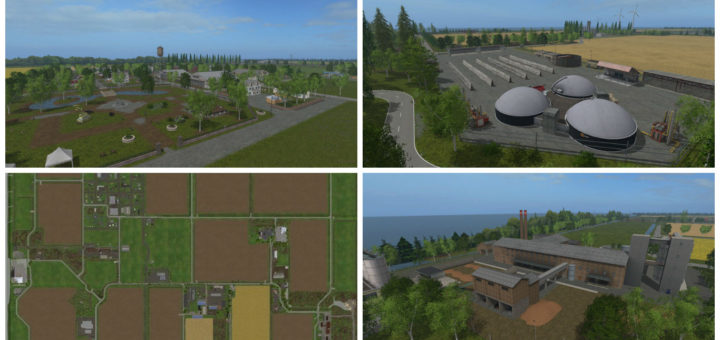 Мод карта Frisian march v1.8 Industrie Farming Simulator 17