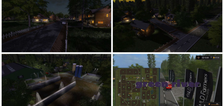 Мод карта GreenRiver-17 V 1.0 Farming Simulator 17