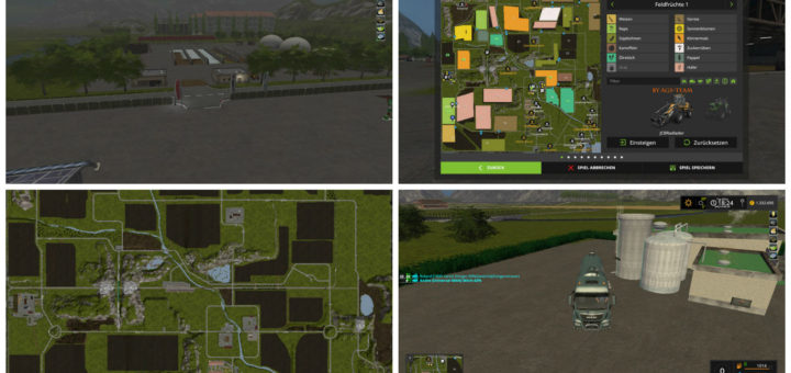 Мод карта Land between the mountains V 1.3 Farming Simulator 17