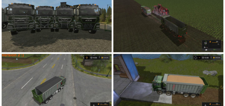 Мод MAN TGS 8x8 Fliegl Aufbau V 2 Farming Simulator 2017