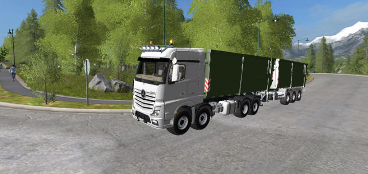 Мод грузовик Mercedes Benz Mp4 Actros It Runner v1.3 Farming Simulator 17