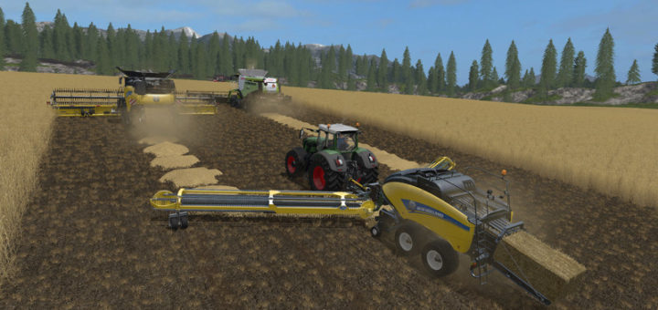 Мод тюкопресс New Holland BB1290 + Nadal R90 Telescopic v 1.0 Farning Simulator 17