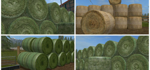 Текстуры тюков PHOTOREALISTIC ROUND BALES V1.0 Farming Simulator 17