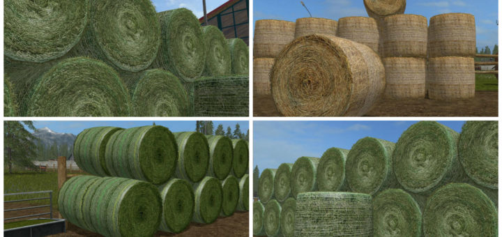 Текстуры тюков PHOTOREALISTIC ROUND BALES V1.0 Farming Simulator 17