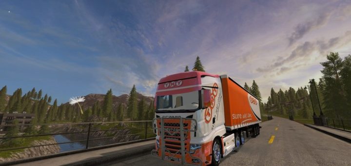 Мод грузовик Scania R 700 TNT v 1.0 Farming Simulator 2017