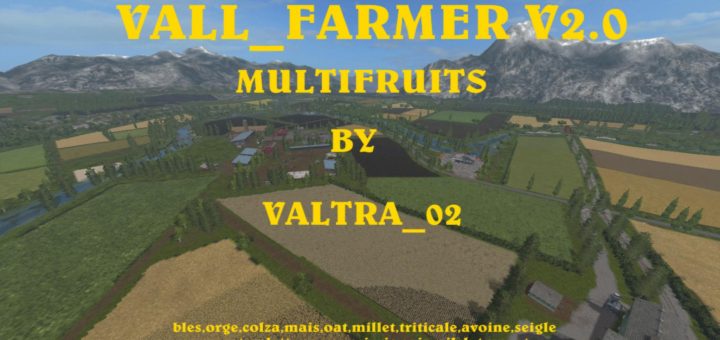Мод карта VALL FARMER MULTIFRUITS V2.0.1 Farming Simulator 2017