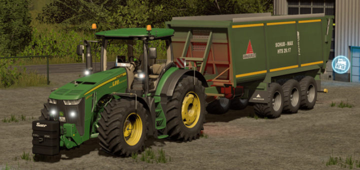 Мод прицеп Anna Burger Schubmax Green v 1.1 Grün Farming Simulator 2017