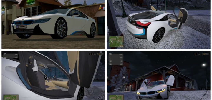 Мод авто BMW i8 v 1.0 Farming Simulator 2017