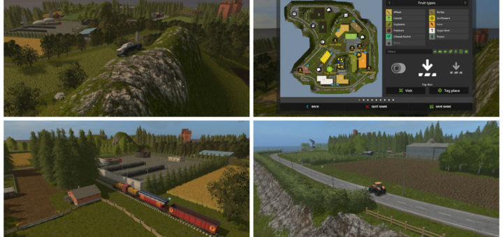 Мод карта Crampton Isle v1.0 Farming Simulator 2017