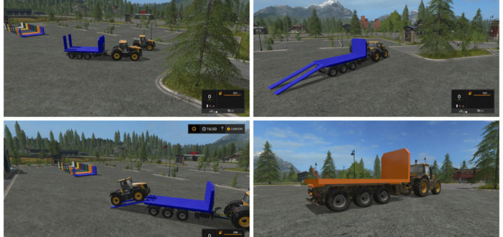 Мод прицеп Empty Platform v1.1 Farming Simulator 2017