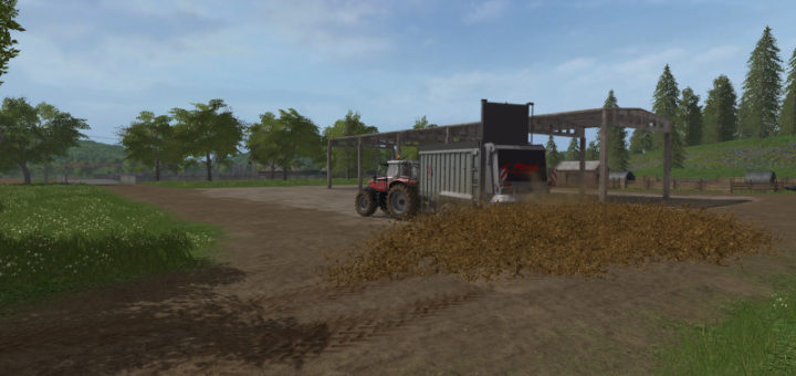 Мод прицеп Fliegl Manure spreader v 2.0.0.0 Farming Simulator 17