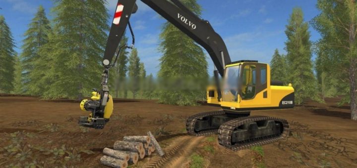 Мод Volvo EC210B Forest v 1.0 Farming Simulator 17