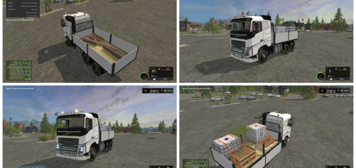 Мод грузовик Volvo FH16 flatbed V 1.0 Farming Simulator 17