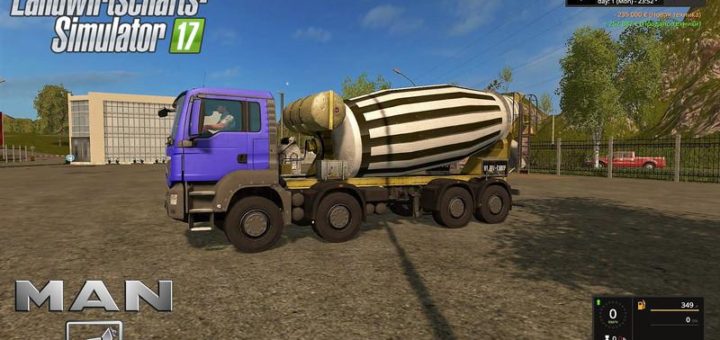 Мод Бетоносмеситель MAN mixer V1.0.0.1 Фарминг Симулятор 2017