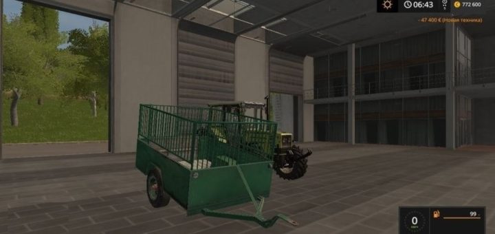 Мод прицеп Dwukolka v 1.0 Farming Simulator 2017