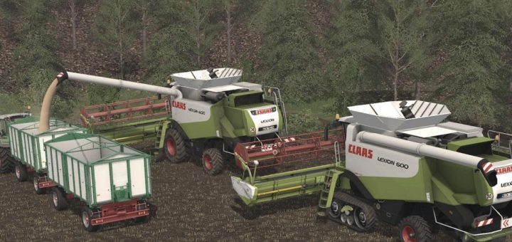 Мод ПАК комбайнов Claas Lexion 600 v 1.0 FS 17
