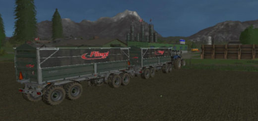 Мод прицеп Fliegl 3-Seiten Kipper 4-axle bogie v 1.0 Farming Simulator 2017