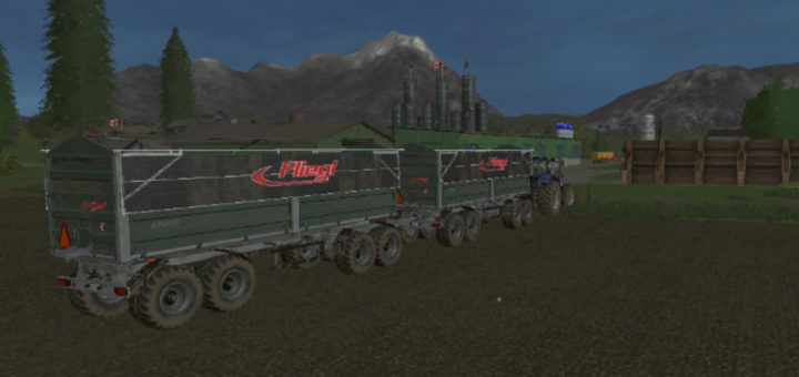 Мод прицеп Fliegl 3-Seiten Kipper 4-axle bogie v 1.0 Farming Simulator 2017