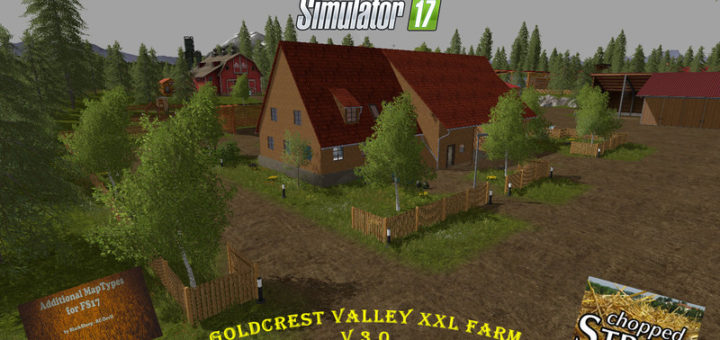 Мод карта Goldcrest Valley XXL Hof V 3.0 Farming Simulator 2017