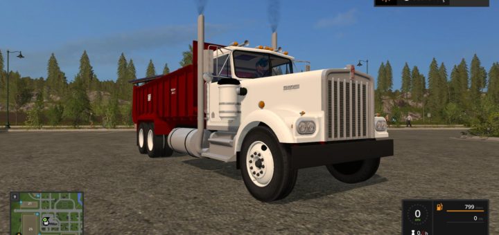 Мод грузовик Kenworth W900A Manure Spreader v 1.0 Farming Simulator 17