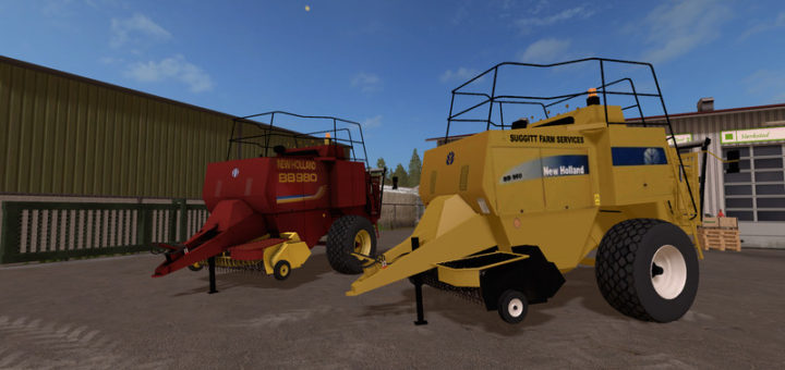 Мод тюкопрессы New Holland BB980 v 2.1 Farming Simulator 17