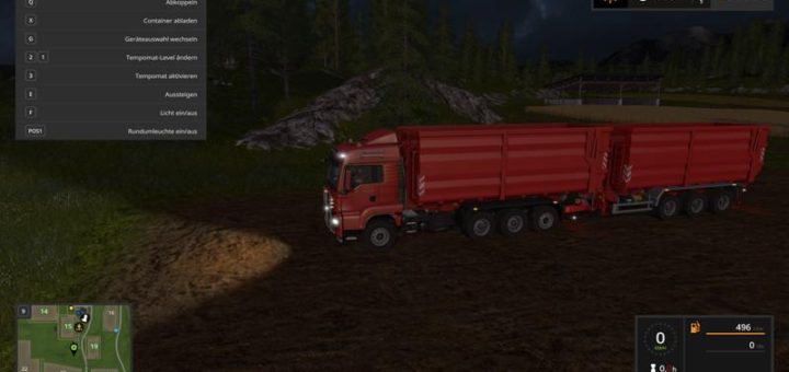 Мод грузовик MAN TGS HKL and ITRunner trailer v 2.0.0.0 Farming Simulator 2017