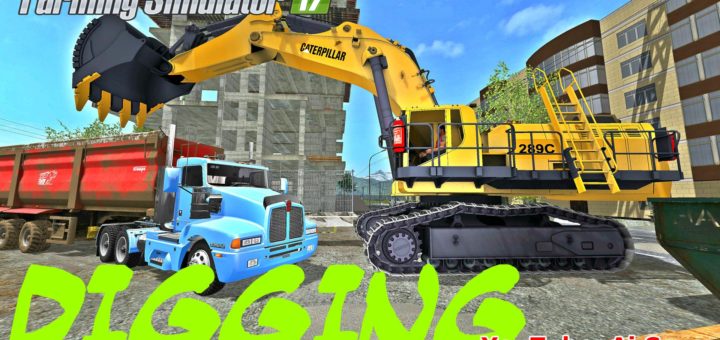 Мод экскаватор CAT 289C EXCAVATOR V1.0 Farming Simulator 2017