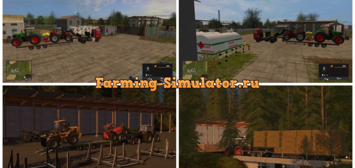 Мод трал Flatbed low loader v 1.1.0.2 Farming Simulator 17