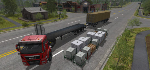Мод прицеп Fliegl Flatbed Autoload v5.0 Автозагрузка Farming Simulator 17