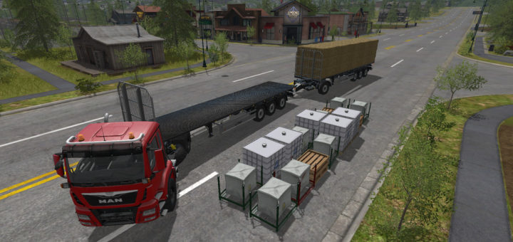 Мод прицеп Fliegl Flatbed Autoload v5.0 Автозагрузка Farming Simulator 17