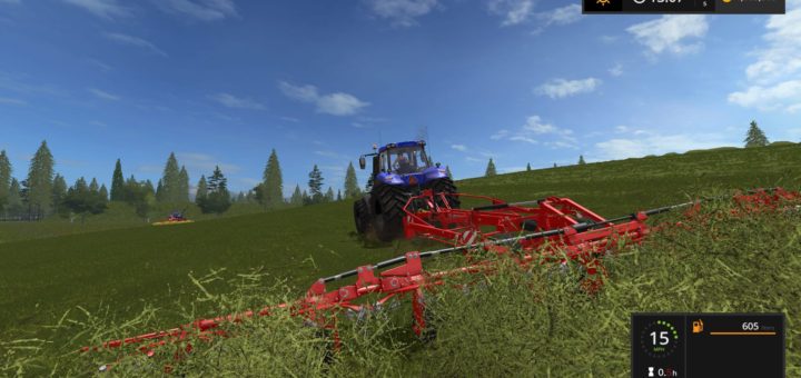 Мод сеноворошилка Lely Lotus 1250 PROFI 1.0.0.3 Farming Simulator 2017