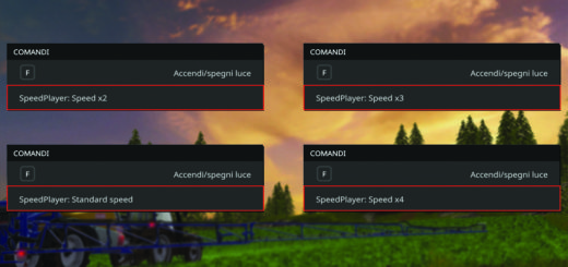 Мод скрипт Speed Player v 2.0 Farming Simulator 2017