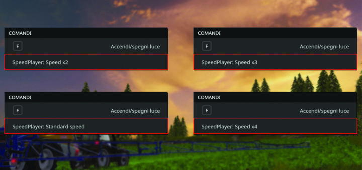 Мод скрипт Speed Player v 2.0 Farming Simulator 2017