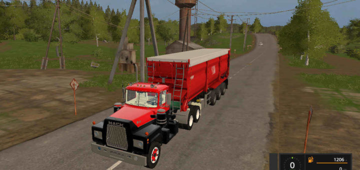 Мод тягач Mack R600 1977 Farming Simulator 2017