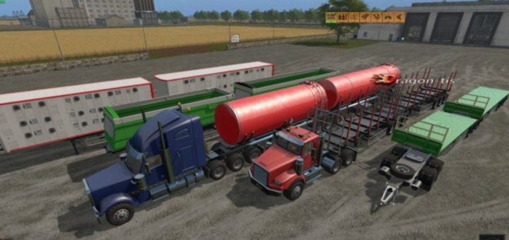Мод ПАК Custom Road Train Pack v 1.0 RUS Фарминг Симулятор 2017