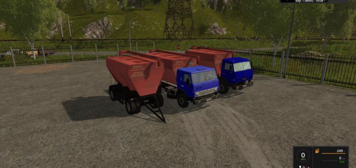 Мод Камаз KAMAZ 43253 AND SZAP 8357 V2.0 Фарминг Симулятор 2017