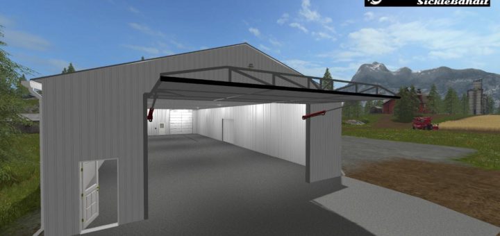 Мод гараж Placeable Machine Shed 100x50 Farming Simulator 2017