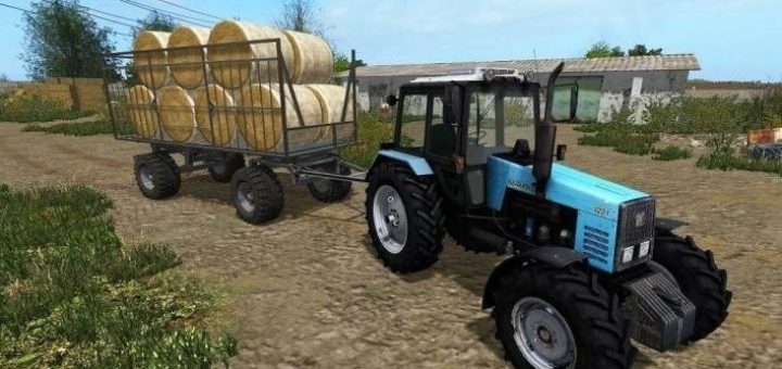 Мод прицеп HW80 Strohwagen UAL v 1.0 Farming Simulator 17
