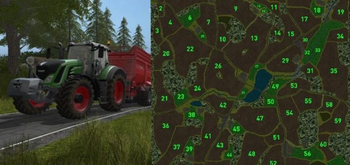 Мод карта Loess Hill Country v4.1 Farming Simulator 17