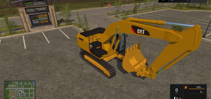 Мод экскаватор Caterpillar 329E v 1.0 Farming Simulator 17