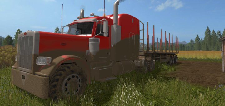 Мод тягач Peterbilt 388 v1.0 Farming Simulator 17