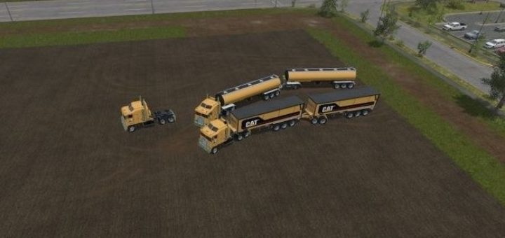 Мод ПАК Cat Truck + Trailer Farming Simulator 2017