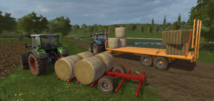 Мод прицеп BALE TRAILERS V1.0.0.0 Farming Simulator 17
