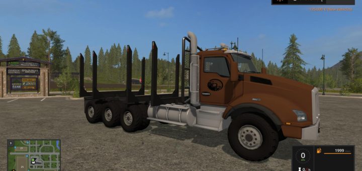 Мод грузовик LOGGING TRUCK FIXED BUNK V1.0 FS17