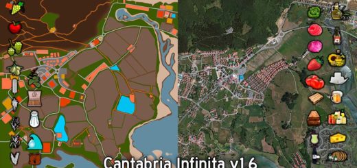 Мод карта CANTABRIA INFINITA V1.6 Farming Simulator 17
