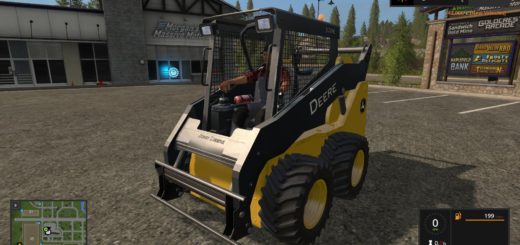 Мод погрузчик JOHN DEERE 320E SKIDSTEER V1.0 Farming Simulator 17