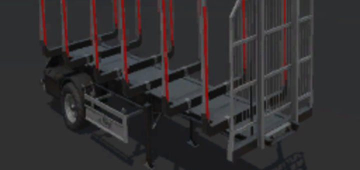 Мод прицеп FLIEGL TIMBER RUNNER SHORT WITH AUTOLOAD WOOD V1.0 Farming Simulator 2017