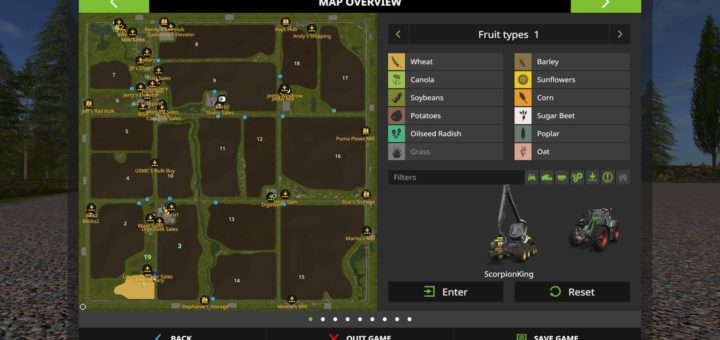 Мод карта CHERRY HILLS 2017 FOR ALAN JONES CHV1.02MP Farming Simulator 17