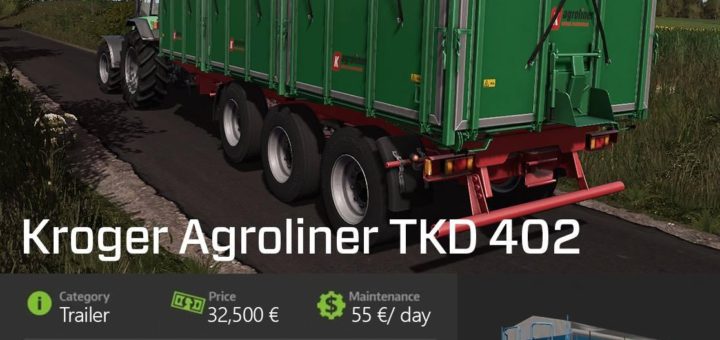 Мод ПАК прицепов Kröger Agroliner TKD 402 Pack V1.0 FS17