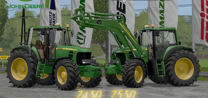 Мод трактор John Deere 7530/7430 V 3.0 Final Full Farming Simulator 2017